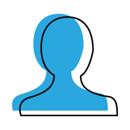 Ícone azul do perfil de usuário Desenho PNG
