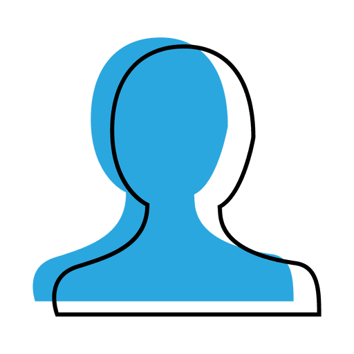 User profile blue icon PNG Design