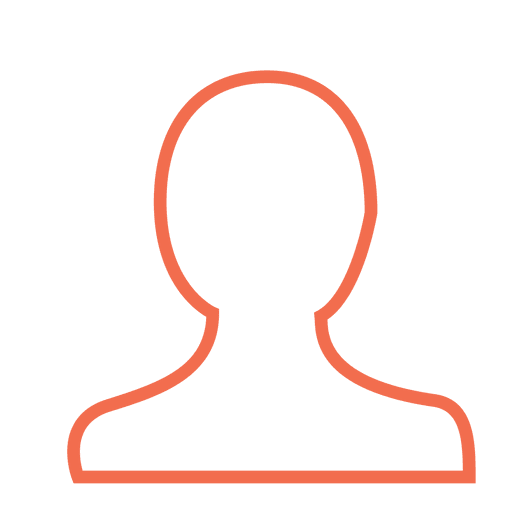 Orange Benutzer-Personensymbol PNG-Design