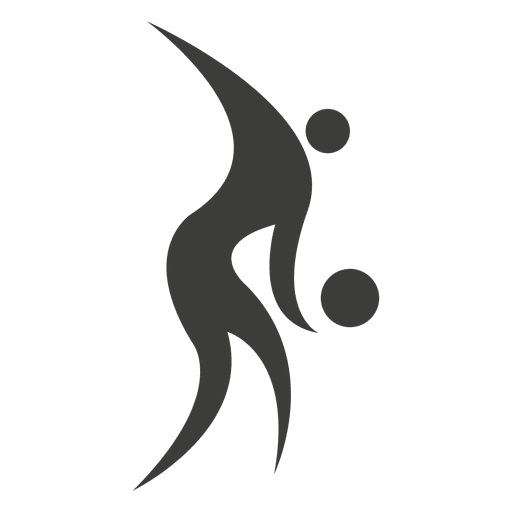 Volleyballspielersymbol PNG-Design