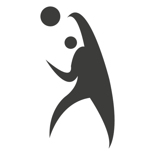 Wurfsymbol des Volleyballspielers PNG-Design