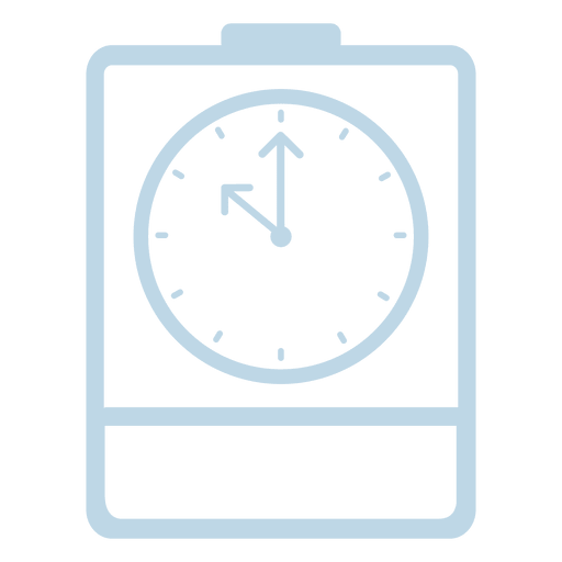 Icono de línea de reloj de pared Diseño PNG