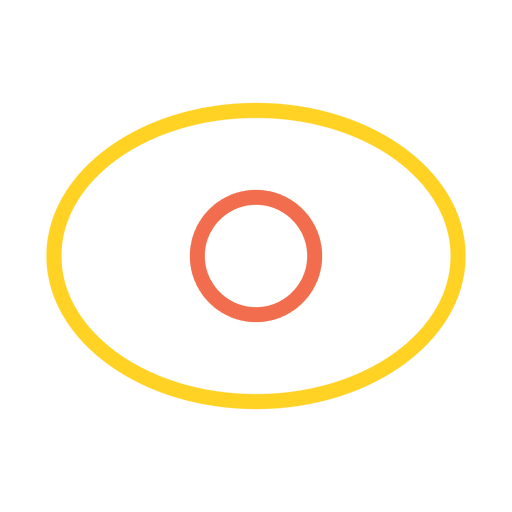 Beobachten Sie das einfache Symbol f?r das Auge PNG-Design