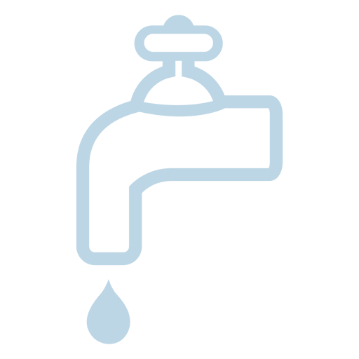 Icono de línea de grifo de agua Diseño PNG
