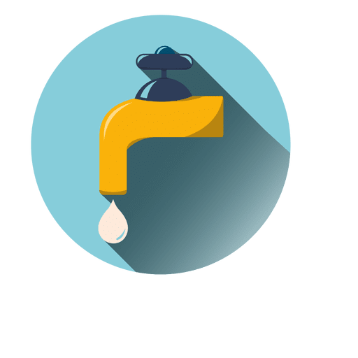 Water tap round icon PNG Design