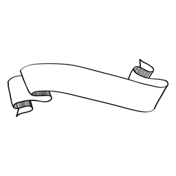 Fita ondulada de doodle Desenho PNG