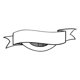 Etiqueta de fita ondulada de doodle Desenho PNG