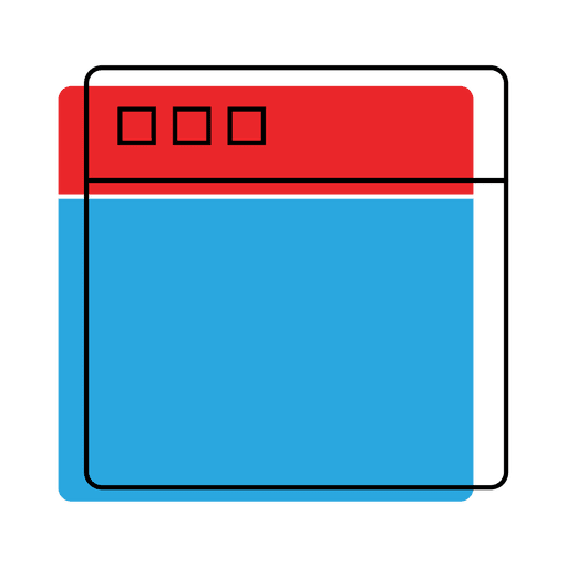 Icono del navegador de ventana Diseño PNG