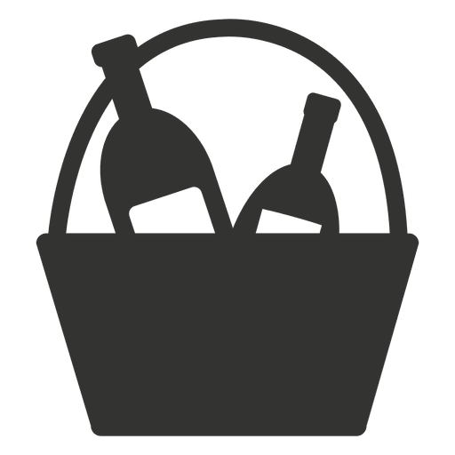 Wine basket icon PNG Design