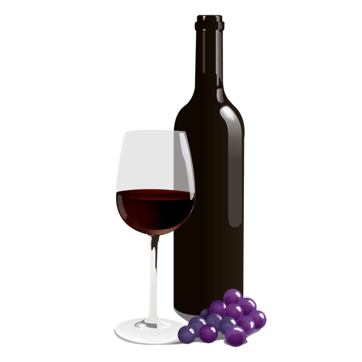 Vaso de vino Diseño PNG