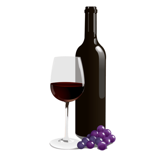 Wine bottle glass PNG Design