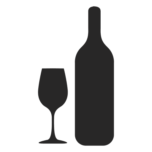 Silhueta de copo de vinho Desenho PNG