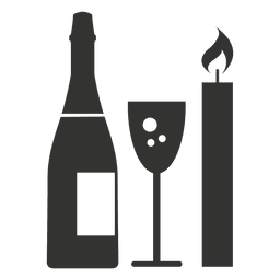 Ícone de vela de vinho Transparent PNG