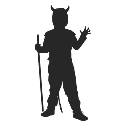 Witch cat costume silhouette PNG Design