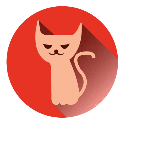 Icono redondo de gato bruja