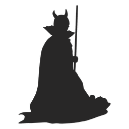 Witch costume children silhouette PNG Design