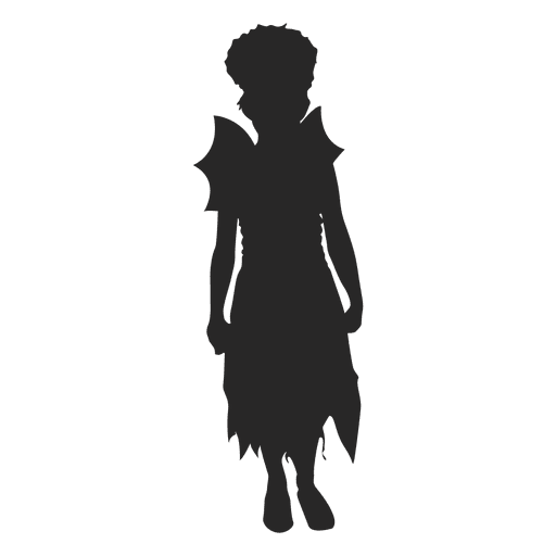 Witch girl costume silhouette PNG Design