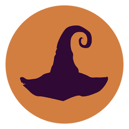 Icono de círculo de sombrero de bruja 2 Diseño PNG