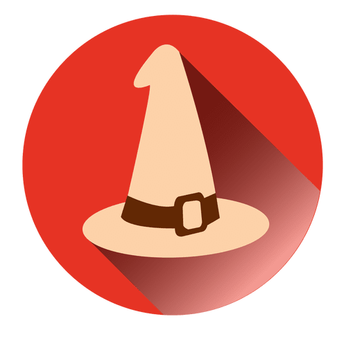 Sombrero de bruja redondo icono 1 Diseño PNG