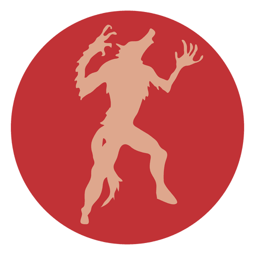 Icono de círculo de lobo Diseño PNG
