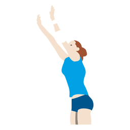 Mujer jugando voleibol Diseño PNG