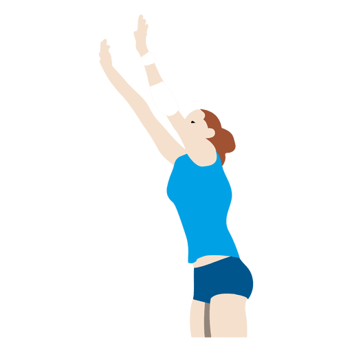 Mujer jugando voleibol Diseño PNG