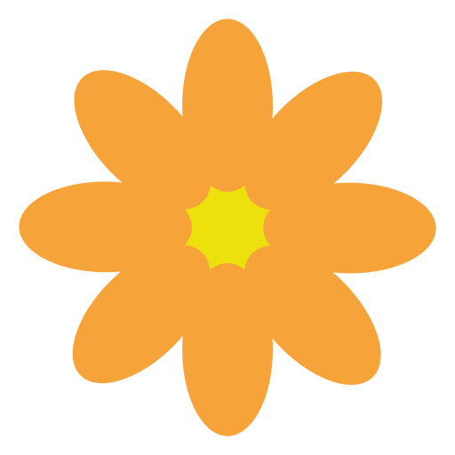 Gelbe abstrakte Blume PNG-Design
