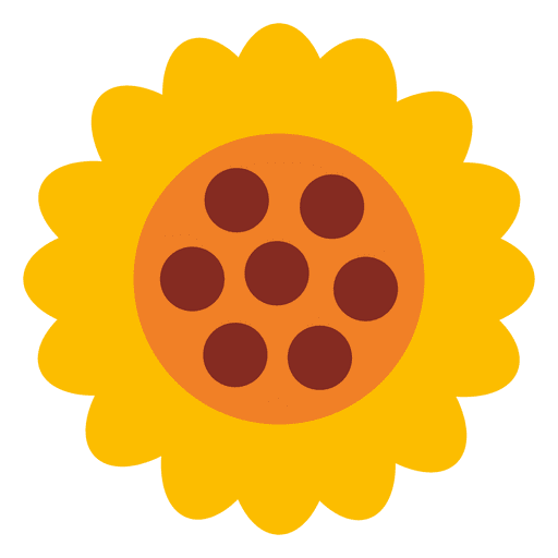 Gelbe Sonnenblume-Symbol PNG-Design