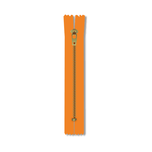 Yellow zipper PNG Design
