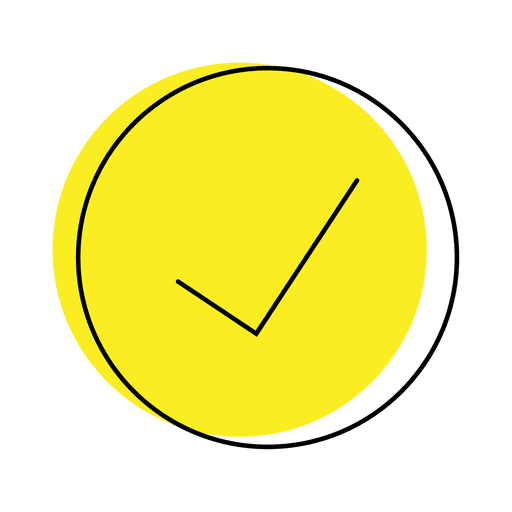 Yes check button icon PNG Design