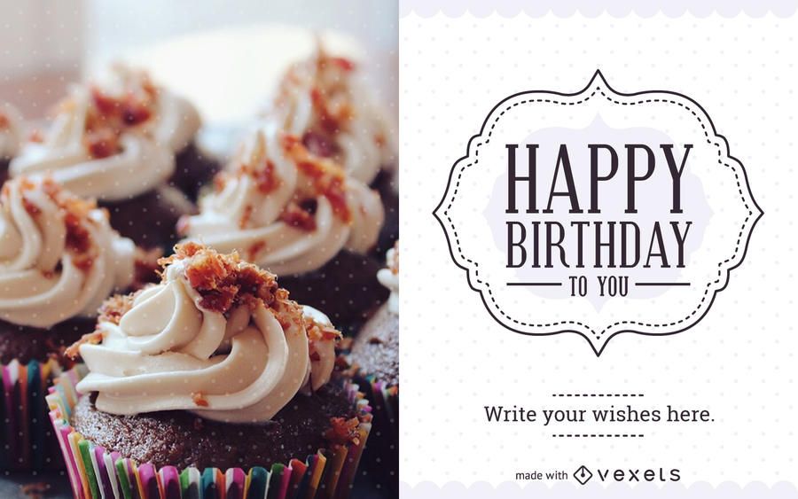 Birthday card maker with label Birthday card maker with label