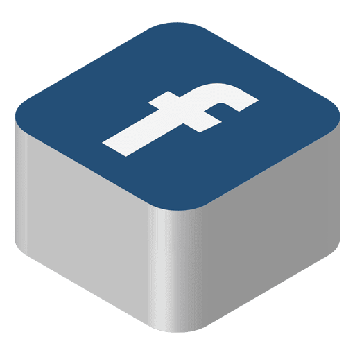 Facebook isometric icon PNG Design