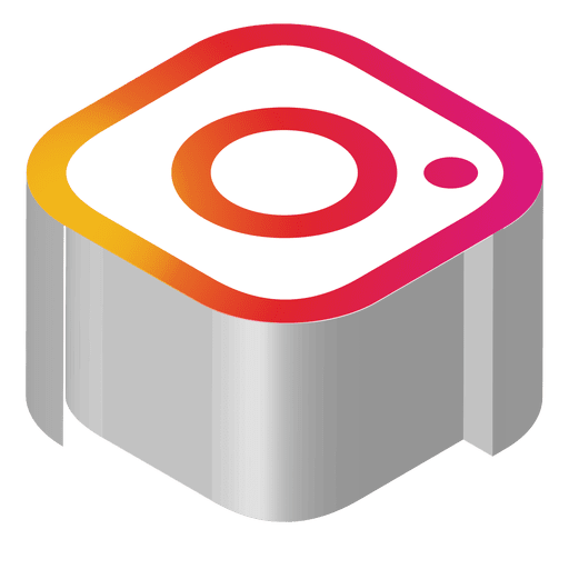 Download Instagram isometric icon - Transparent PNG & SVG vector file