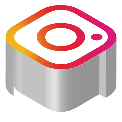 Instagram isometric icon PNG Design