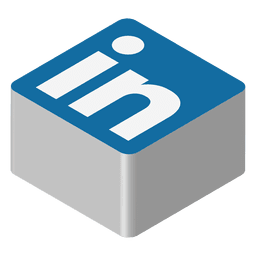 Icono isométrico de Linkedin Diseño PNG Transparent PNG