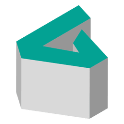 Icono isométrico de medios Diseño PNG