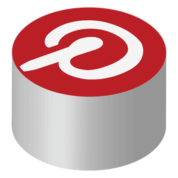 Icono isométrico de pinterest Diseño PNG Transparent PNG