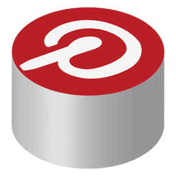 Pinterest isometric icon PNG Design