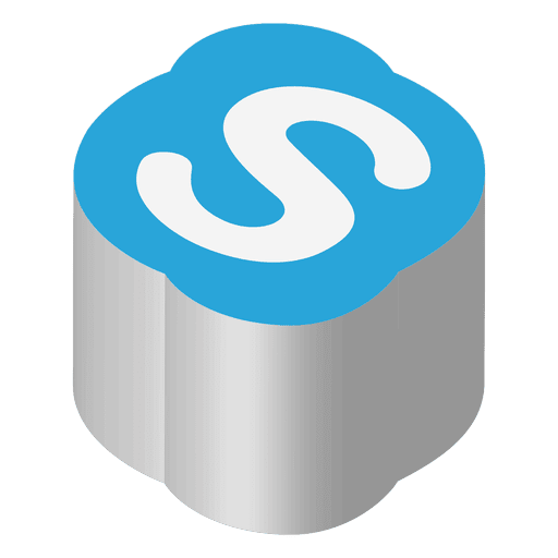 Icono isométrico de skype Diseño PNG