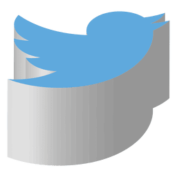 Icono isométrico de Twitter Diseño PNG Transparent PNG