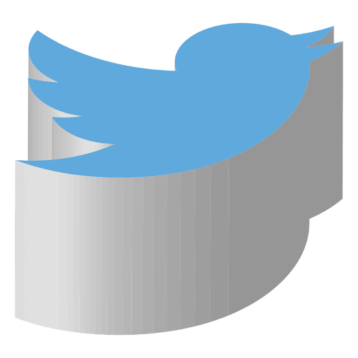Twitter isometric icon PNG Design