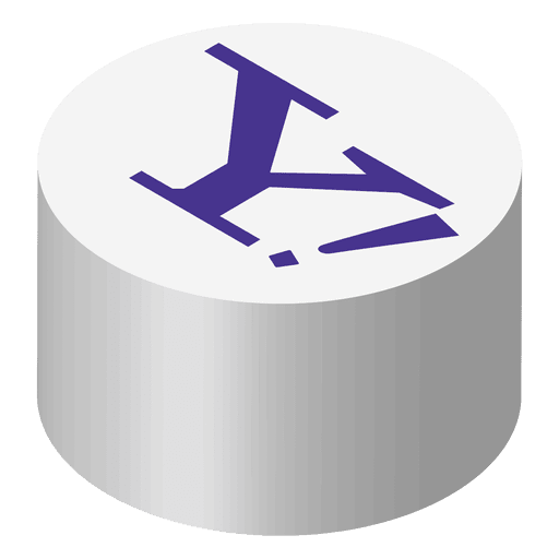 ícone isométrico do Yahoo Desenho PNG