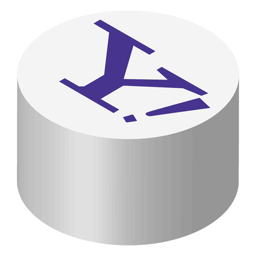 Icono isométrico de yahoo Diseño PNG