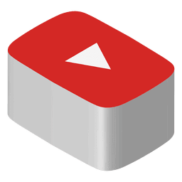 Youtube isometrisches Symbol PNG-Design Transparent PNG