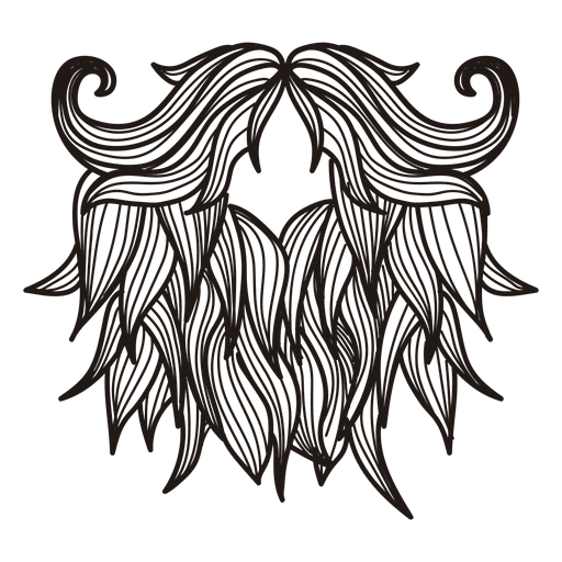 Beard hipster moustache PNG Design