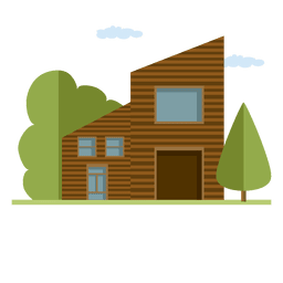 Construindo casa citadina ilustrada Desenho PNG