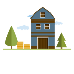 Building hayloft house PNG Design