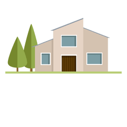 Construindo uma casa moderna na cidade Desenho PNG