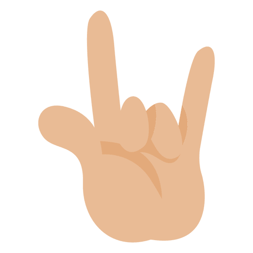 Fingers hand rock PNG Design