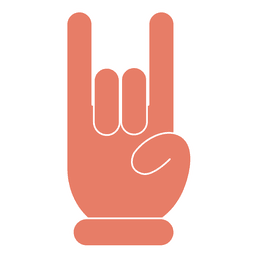 Sinal de mão de pedra Desenho PNG